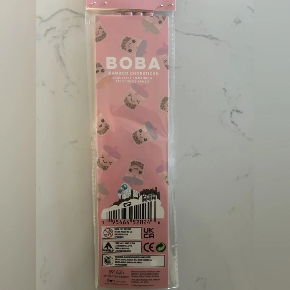 Gama-Go BOBA Bamboo Chopsticks – Cute 4-Pack | NWT